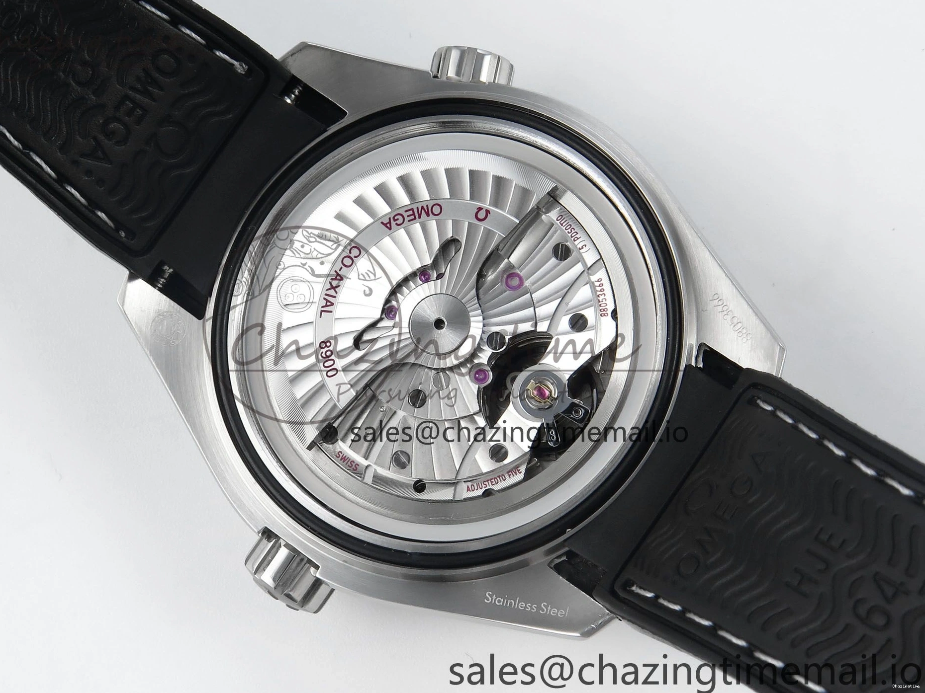 0216 Unisex Seamaster Planet Ocean 600M 43.5mm SS SCF 1:1 Best Edition Black Bezel Black Dial on Black Rubber Strap A8900 Super Clone 7664